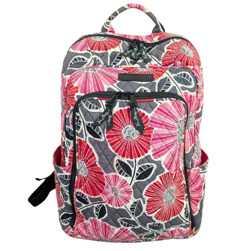 Vera Bradley Backpack Laptop Pocket Retired Cherry Blossom Quilted Floral